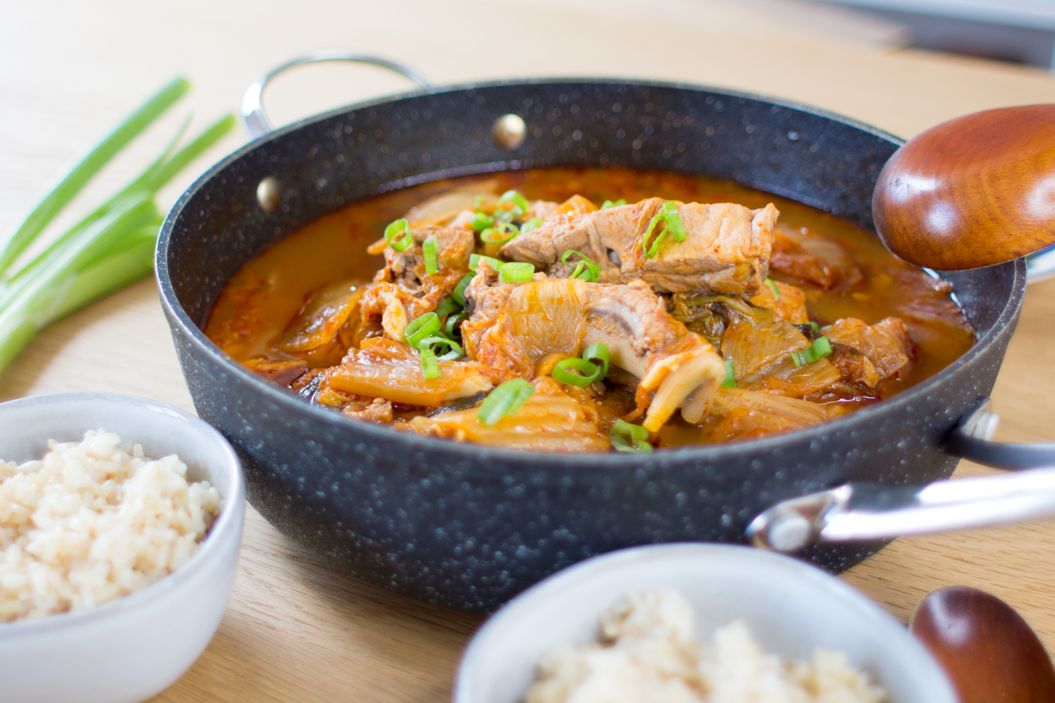 One Pot Ribs Kimchi Stew (Kimchi Jjigae)